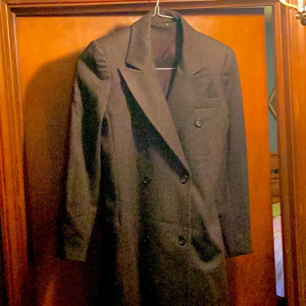 Brown full length trench coat
